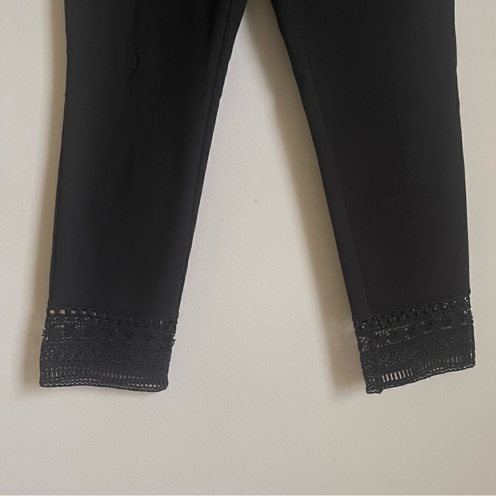ZARA Black Crochet Straight Pant Medium - Picture 8 of 13